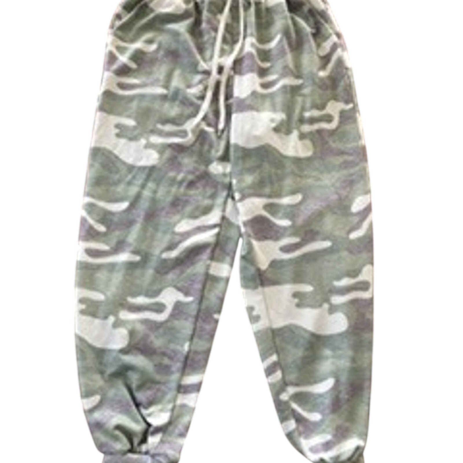 Ladies Size Small Camo Drawstring Jogger Pants Loungewear Small